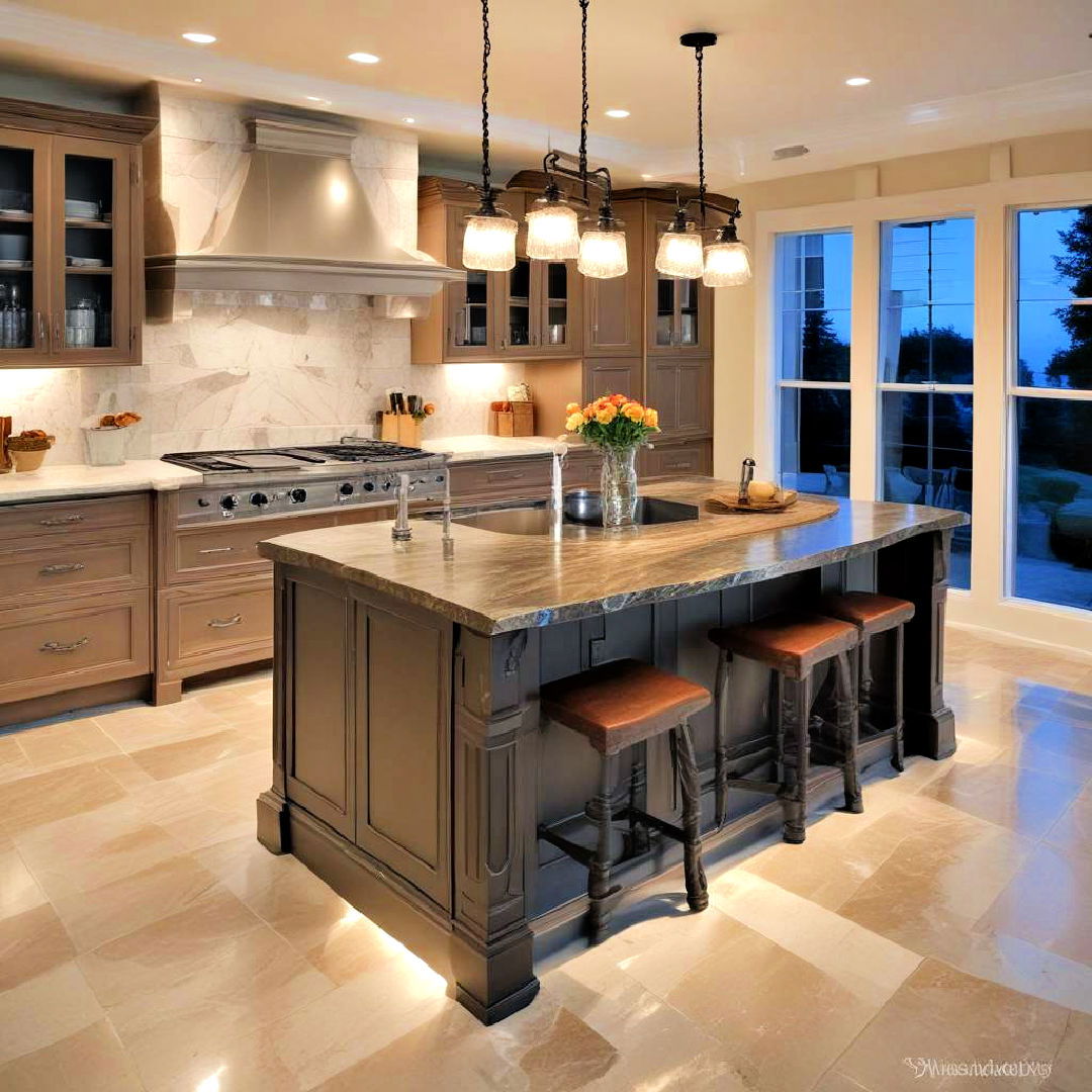 accent lighting below the countertop