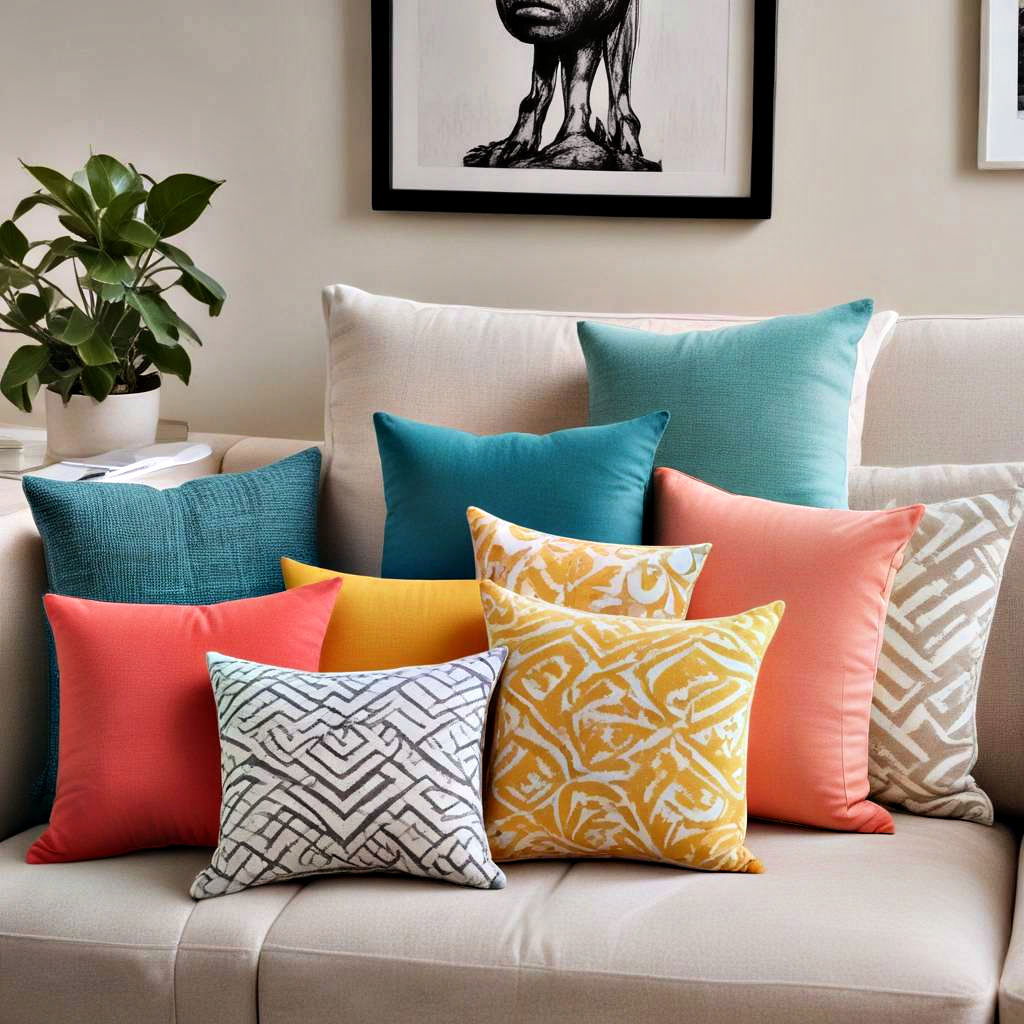 accent pillows a pop of color and comfort