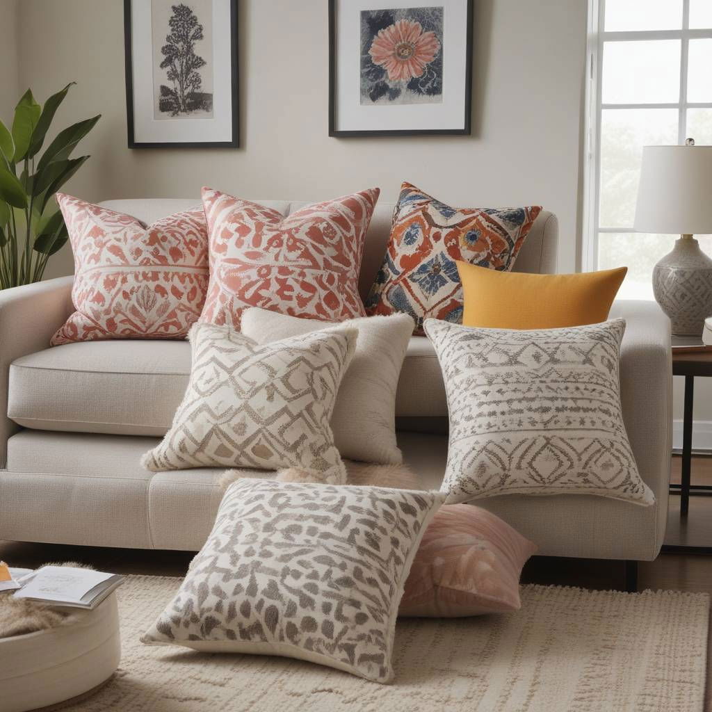 accent pillows for a pop of coziness