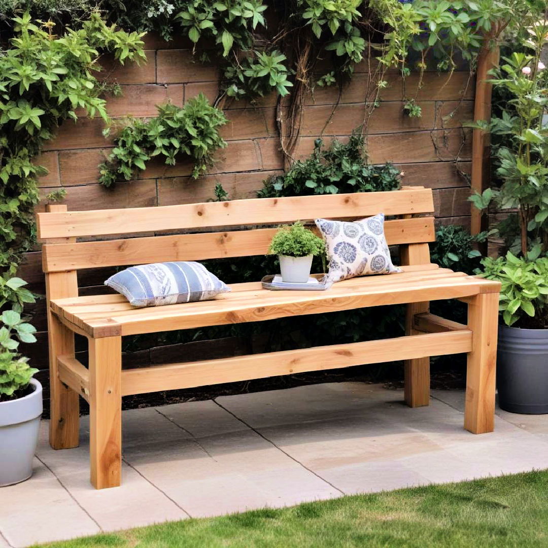 add a simple outdoor bench