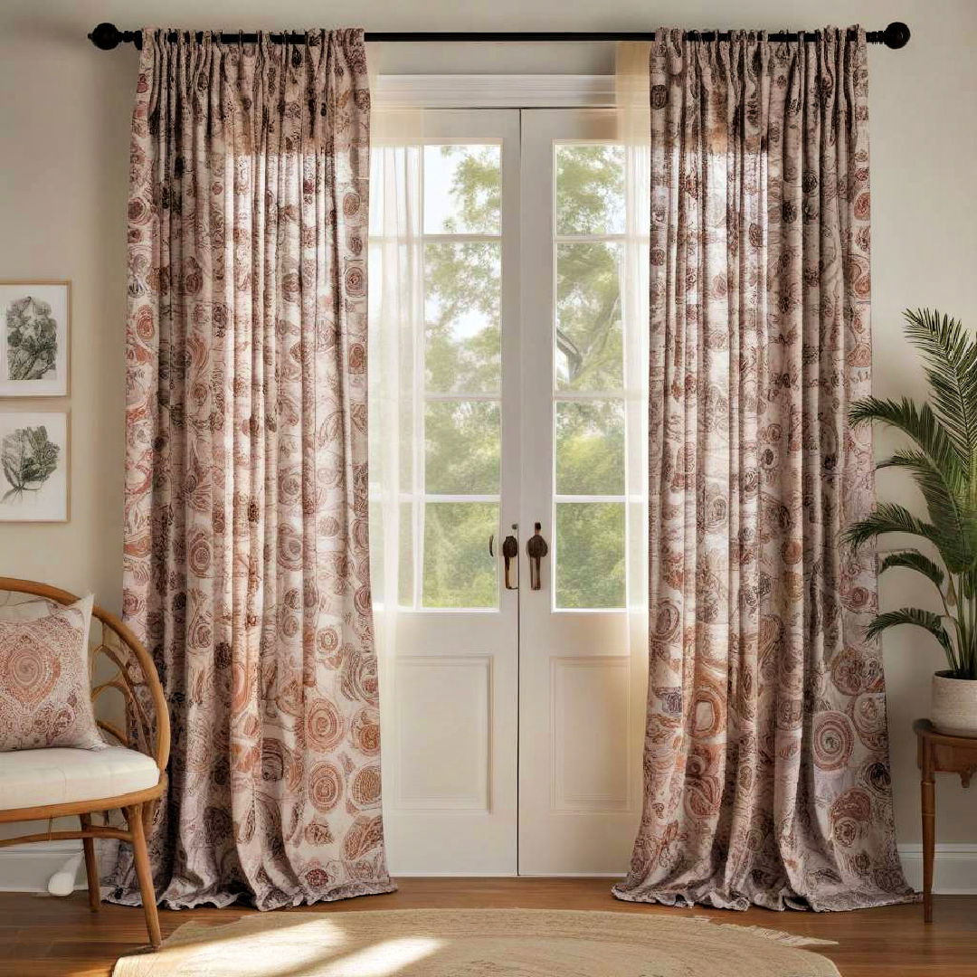 add bohemian style curtains