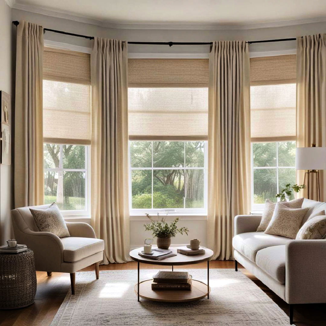 add layered window treatments