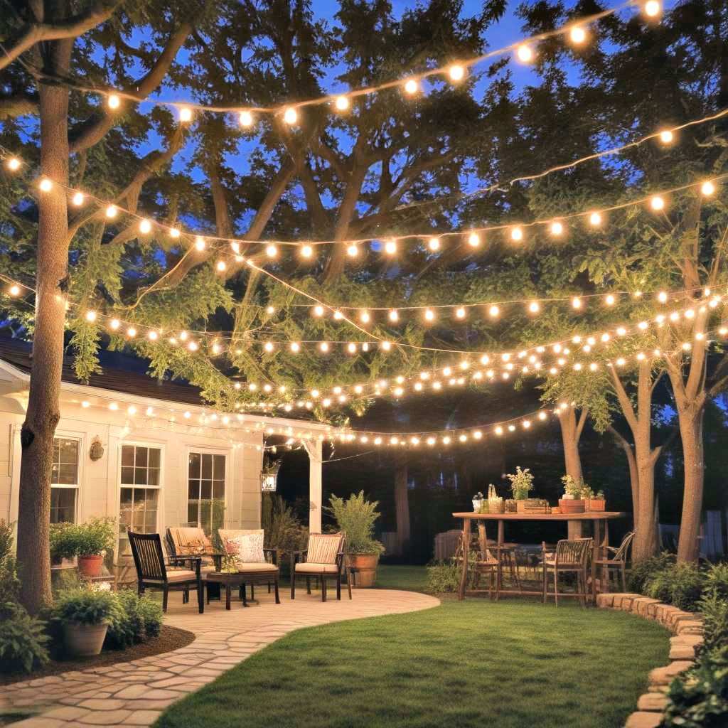 add string lights for evening ambiance