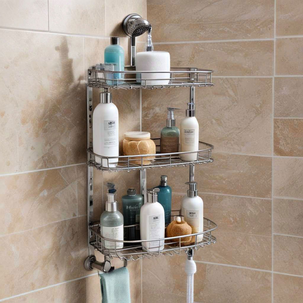 adjustable shower caddy