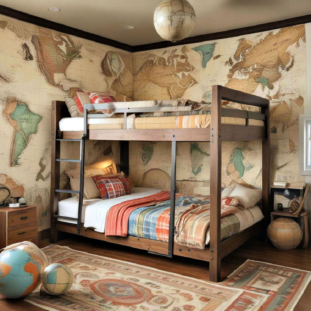 adventure themed explorer bunk room