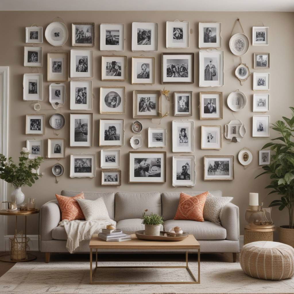 an eclectic gallery wall