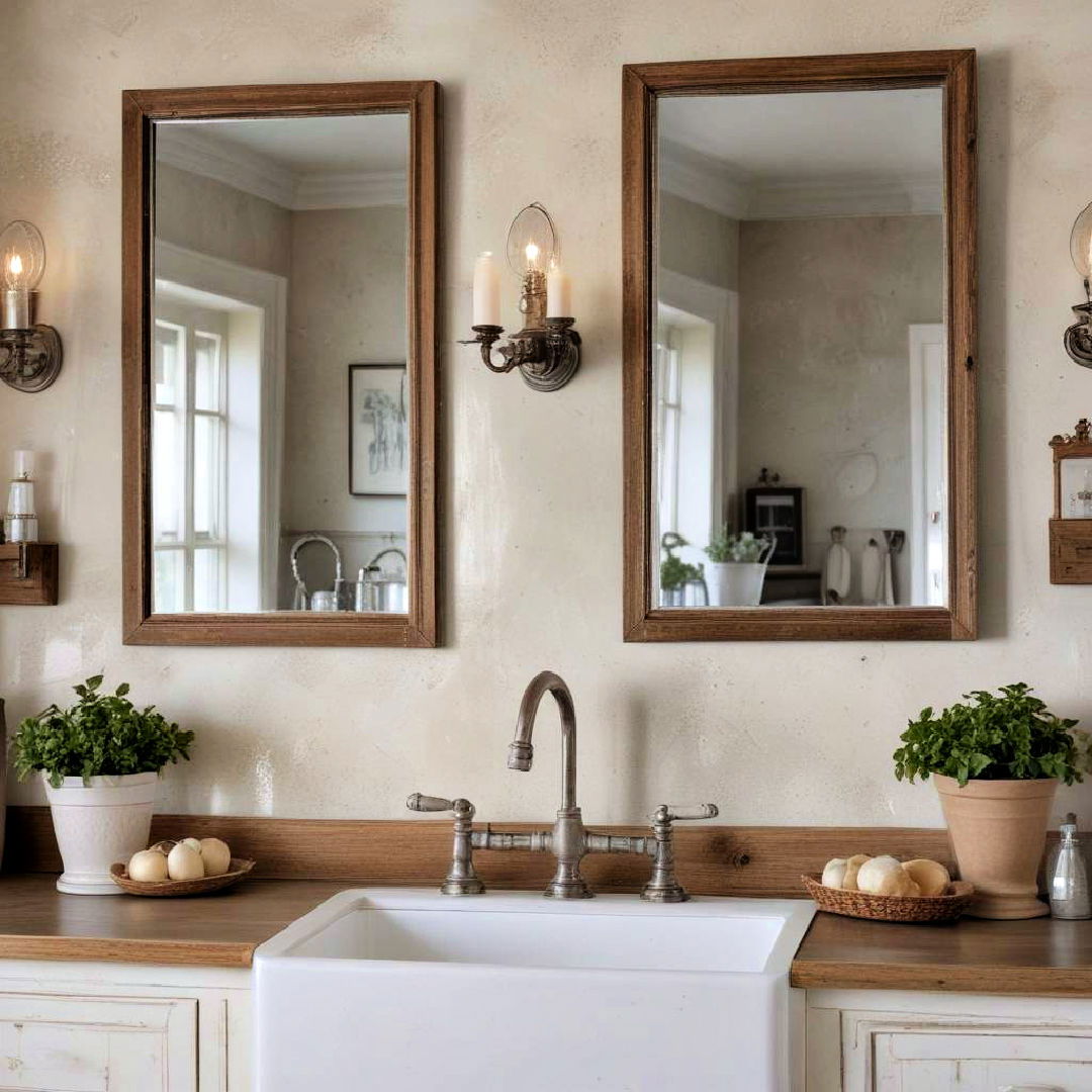 antiqued mirrors