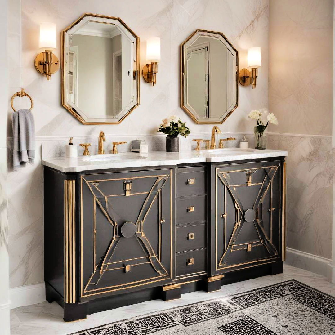 art deco inspired cabinets