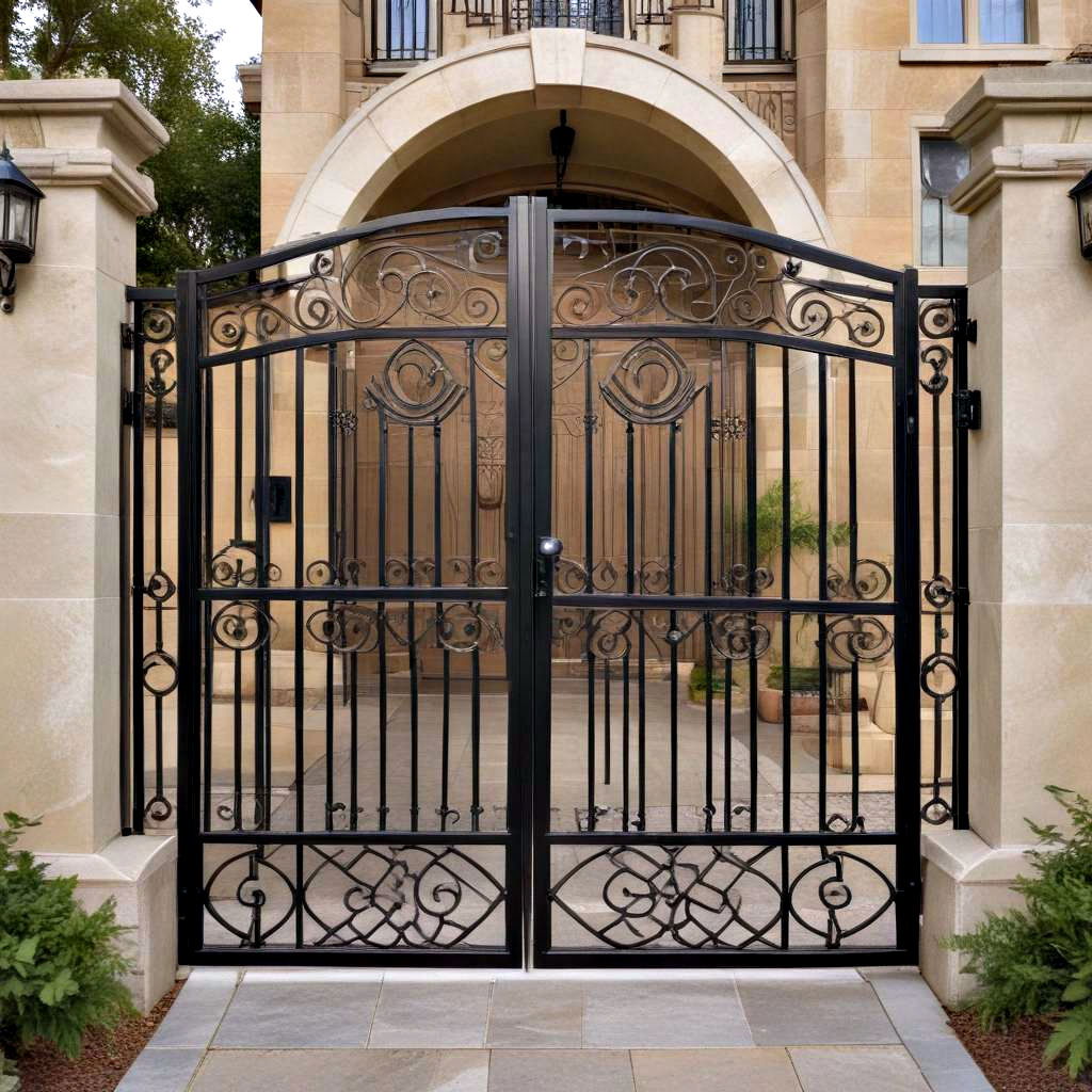 art deco inspired metal gates