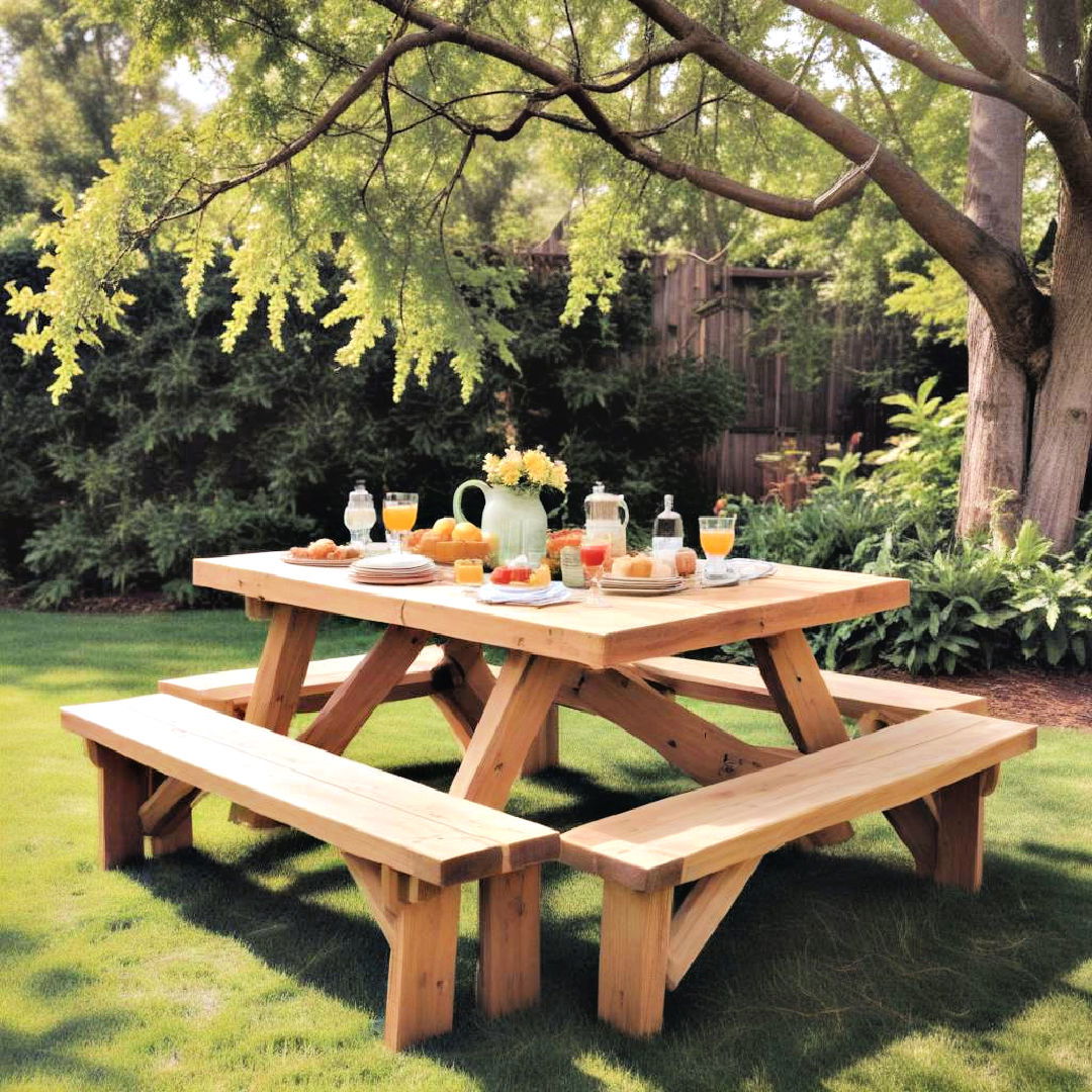 assemble a picnic table