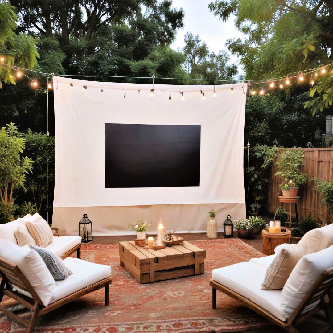 assemble an outdoor movie screen