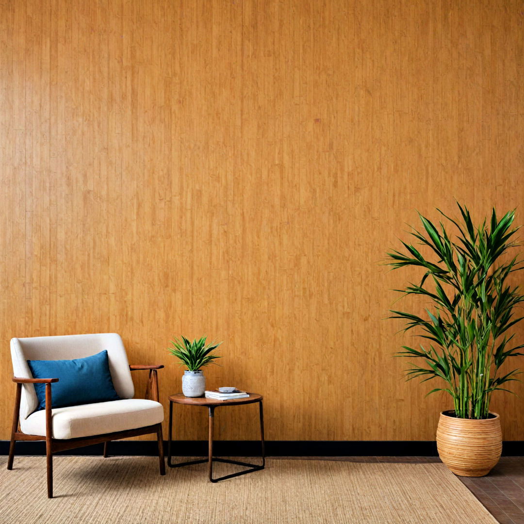 bamboo accent wall