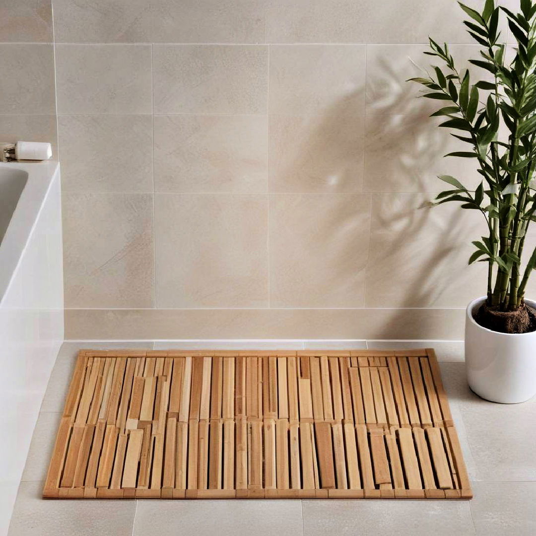 bamboo bath mat