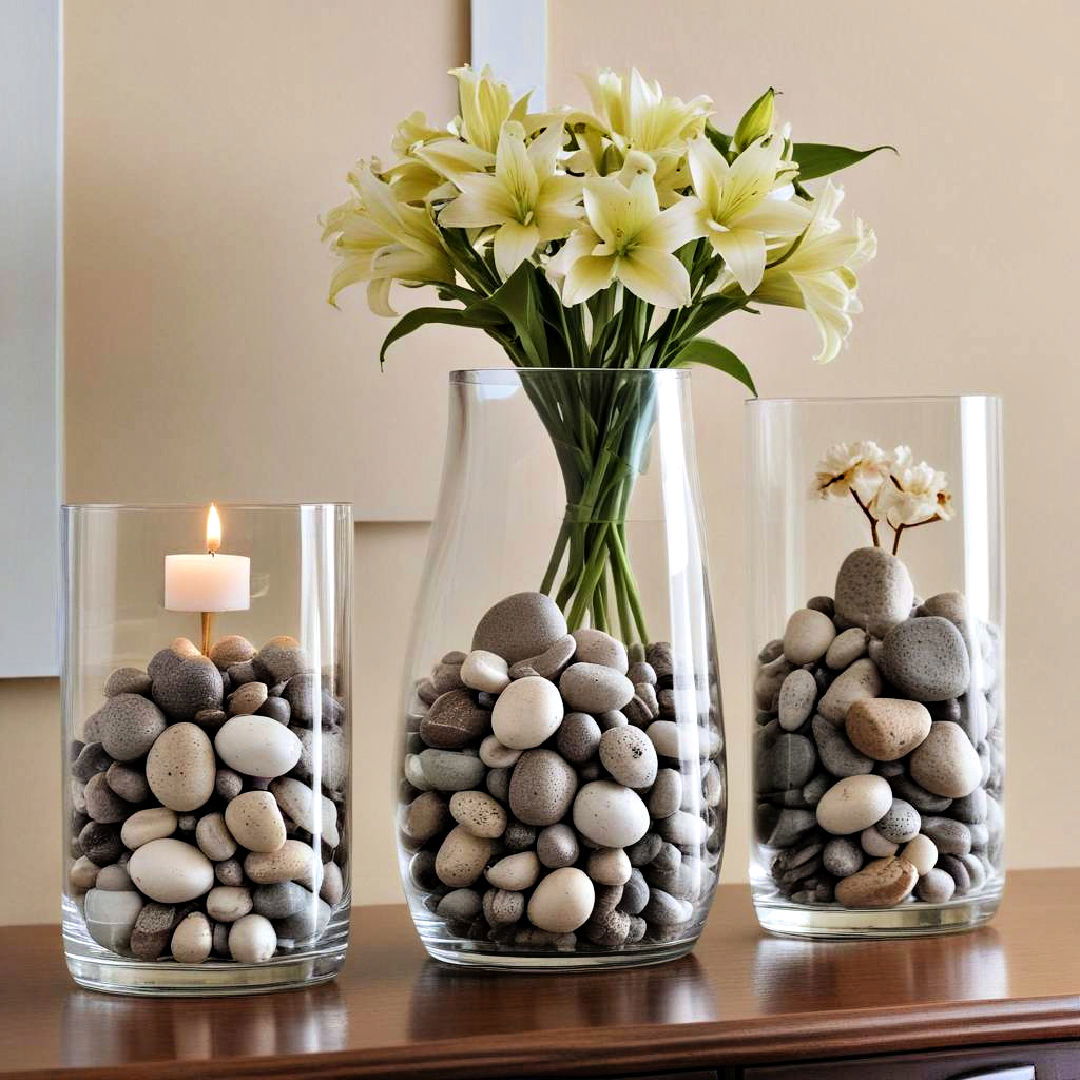 beach rock vase fillers