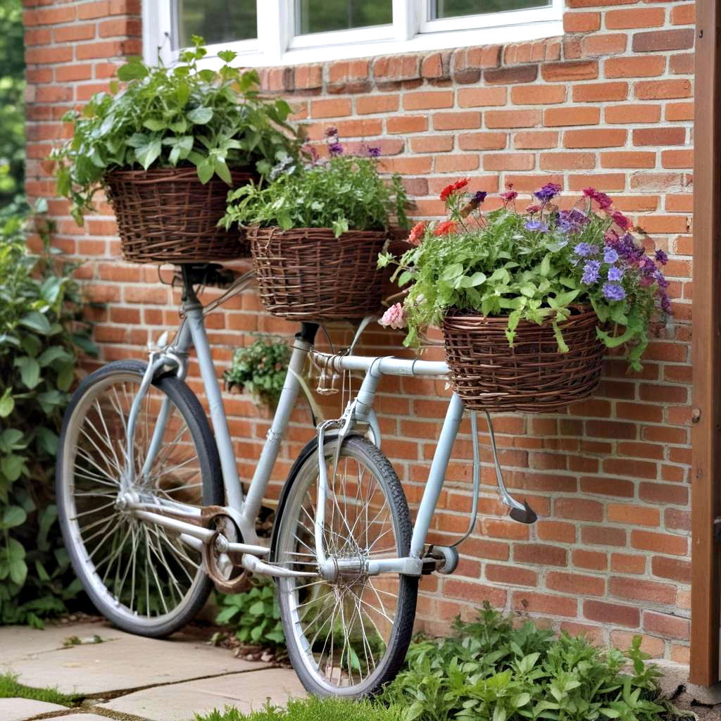 bicycle basket planters