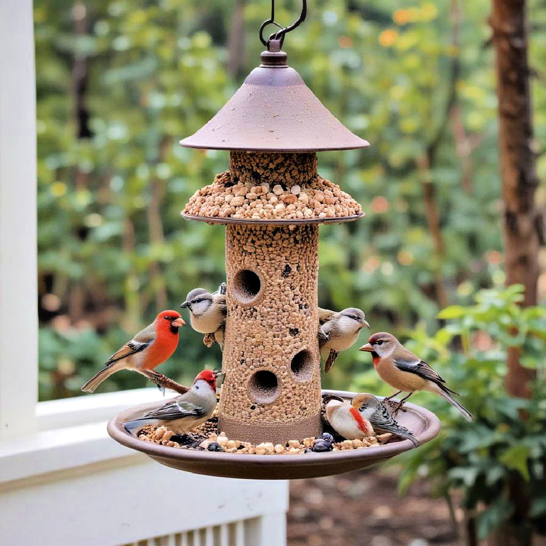 bird feeders and baths