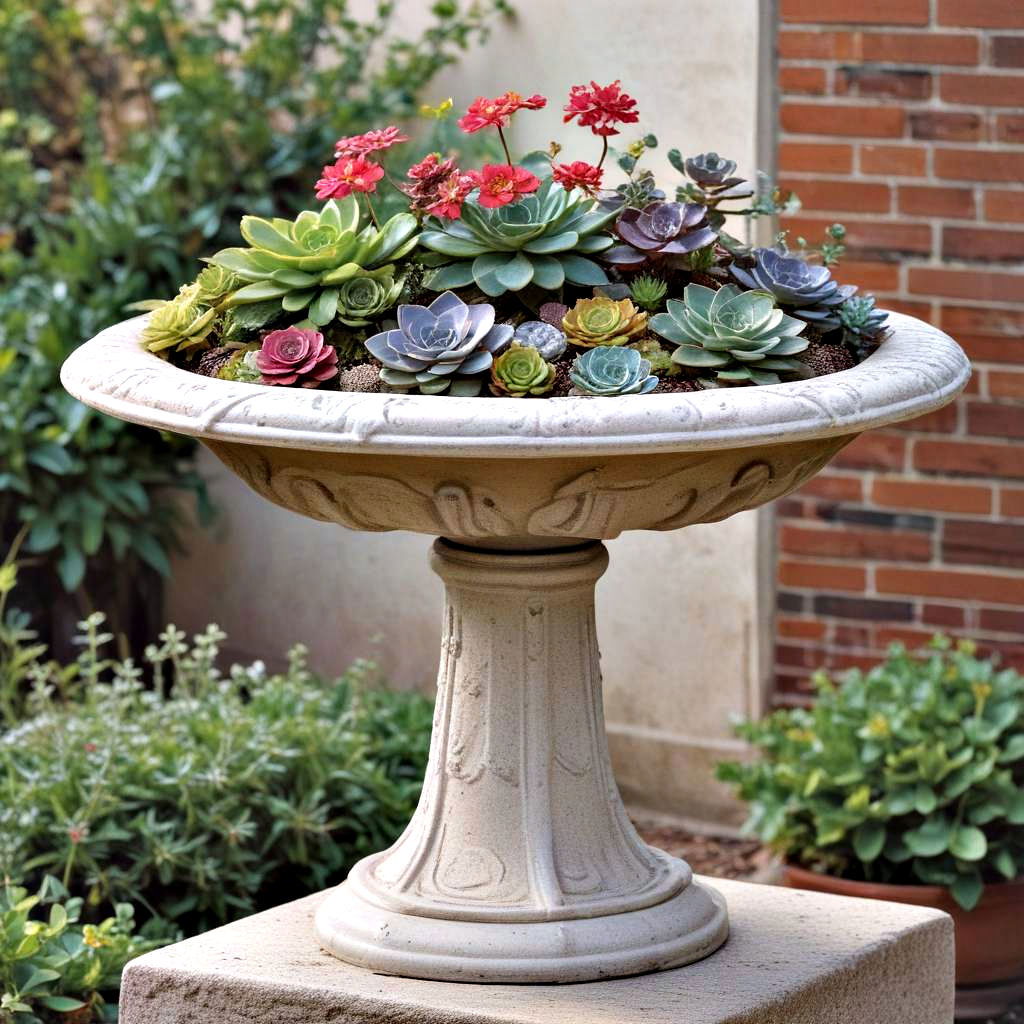 birdbath planters