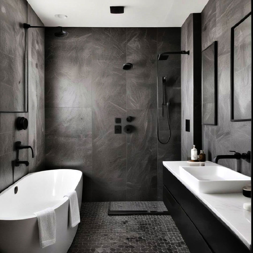 black bathroom fixtures