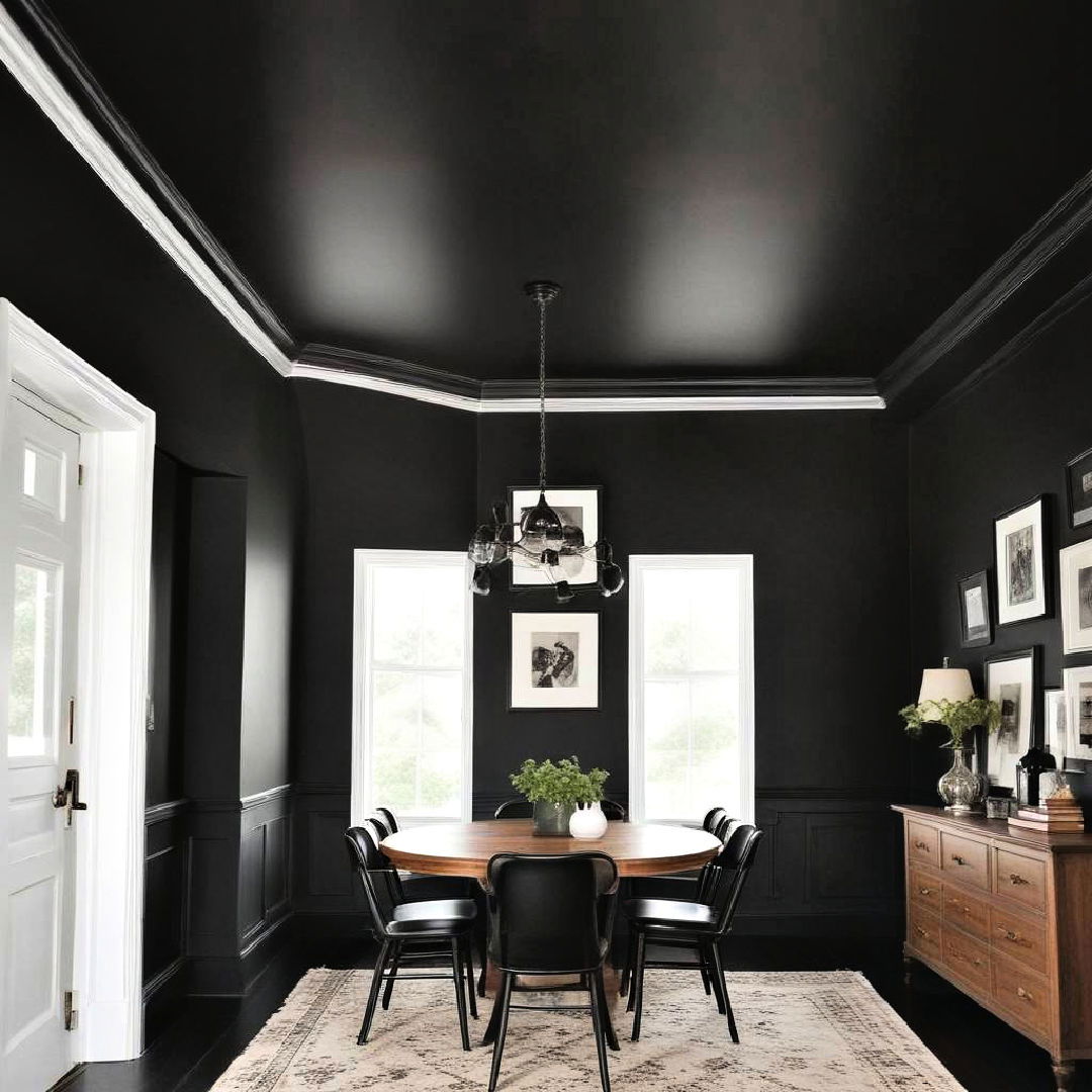 black ceiling