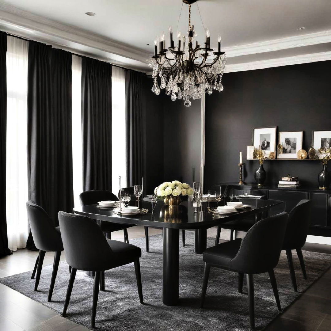 black dining tables