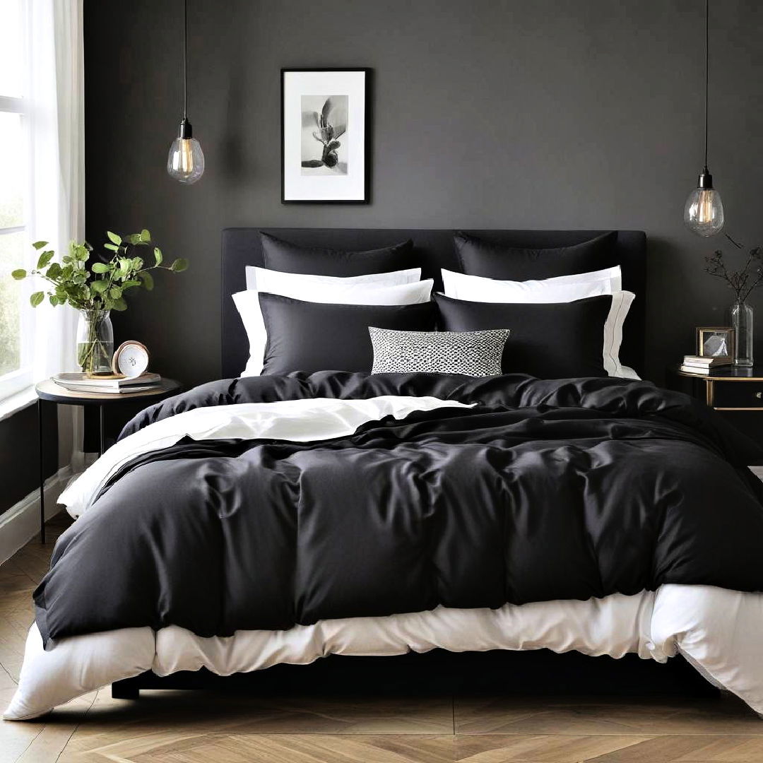 black duvet covers