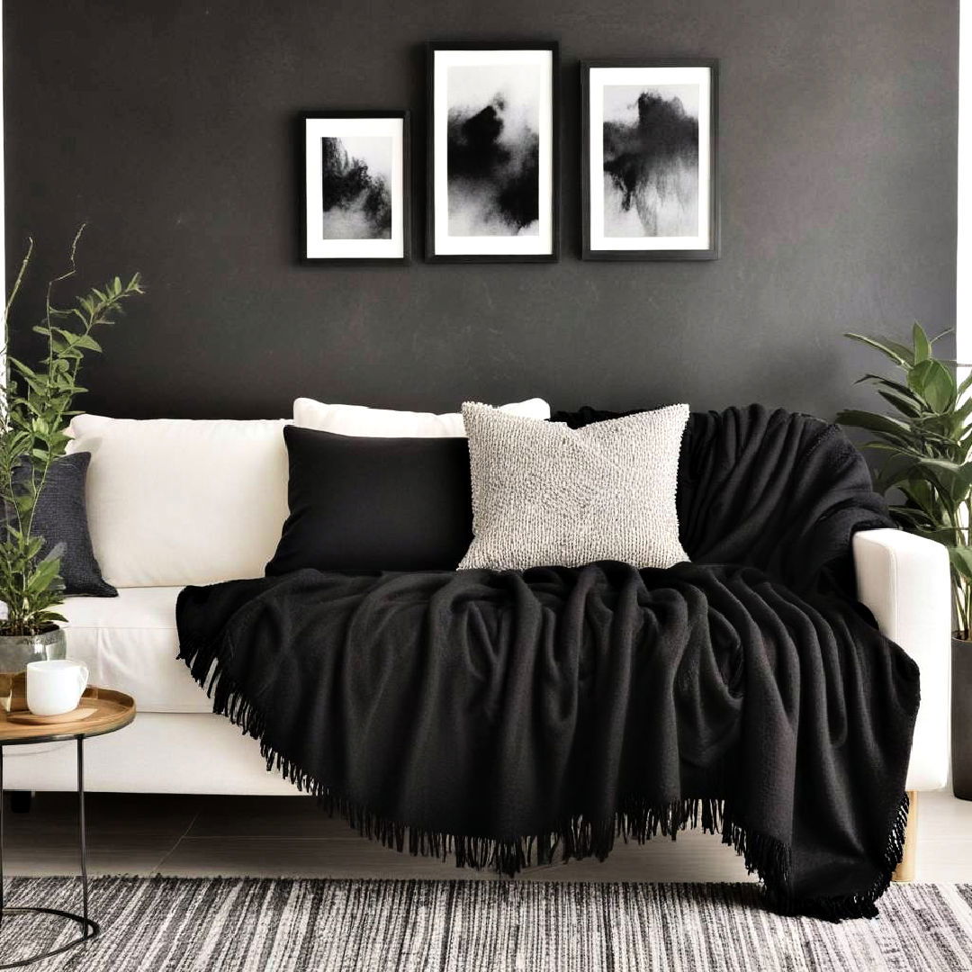 black throw blankets