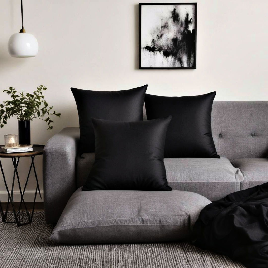 black throw pillows