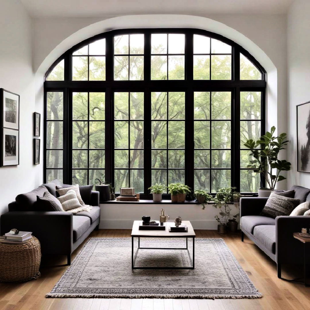 black window frames