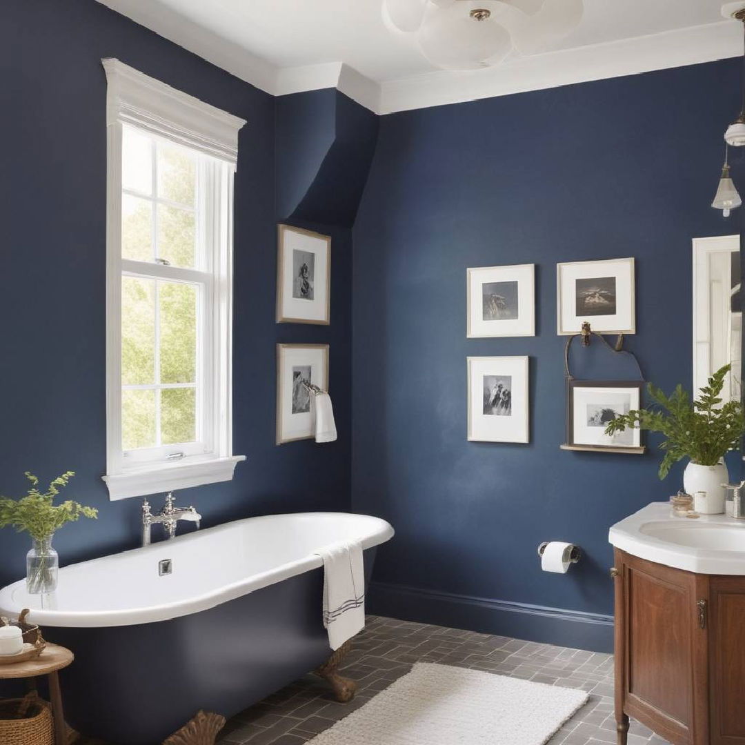 blue accent wall