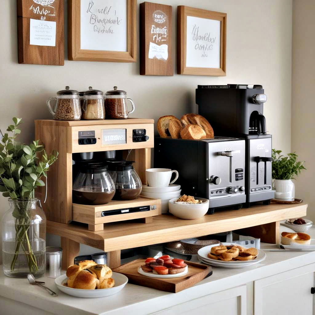 breakfast buffet station