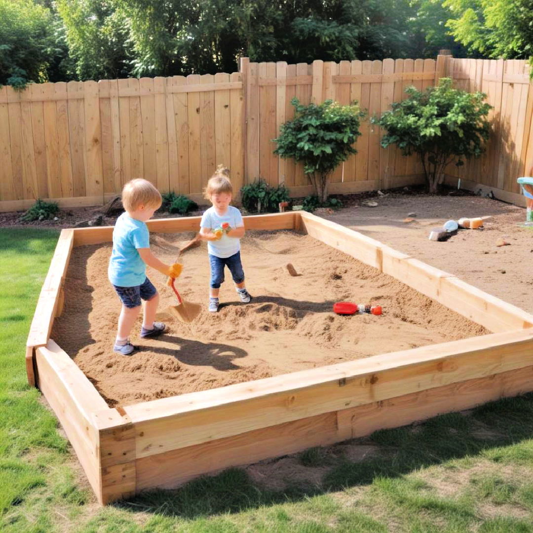 build a sandbox for kids