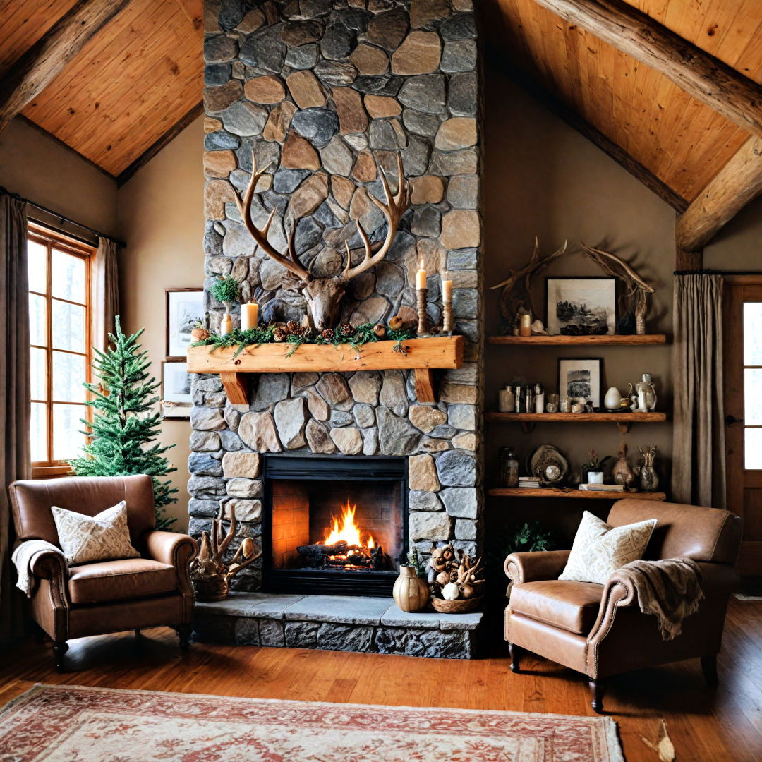 cabin retreat with antler decor