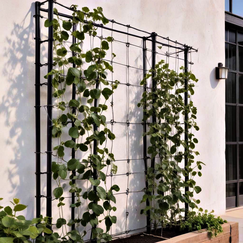 cable and eyelet trellis