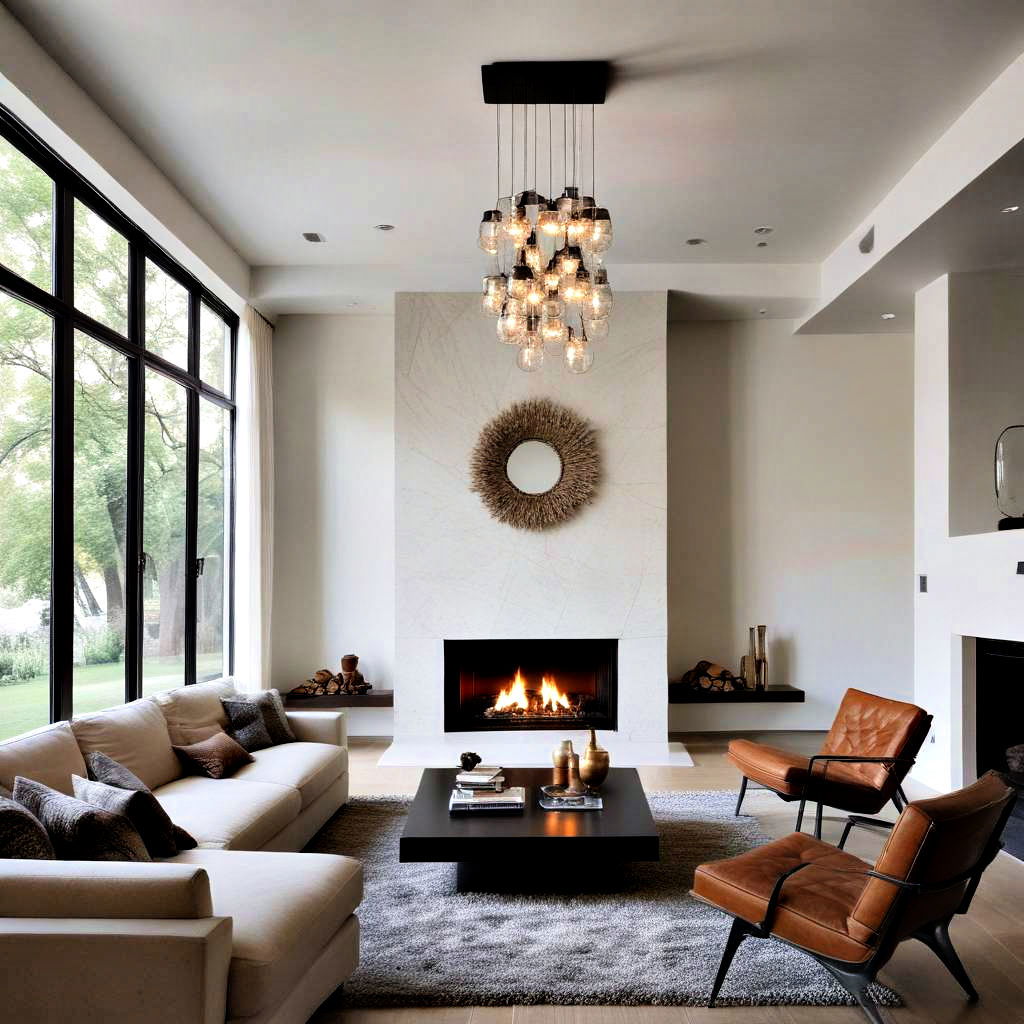 ceiling mounted fireplaces