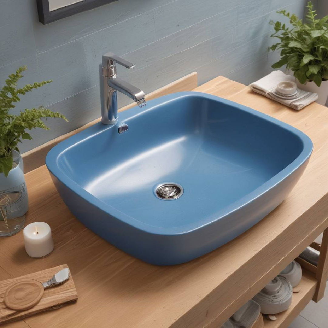 ceramic blue sink