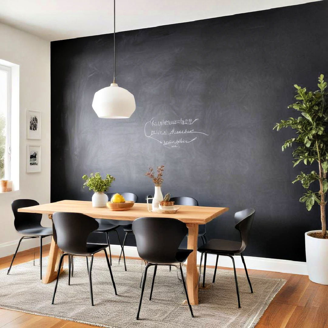 chalkboard paint accent wall