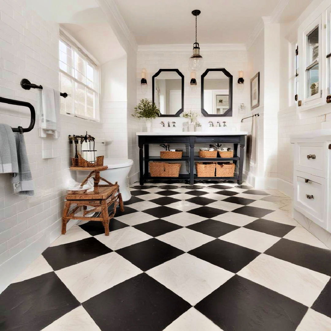 checkerboard flooring