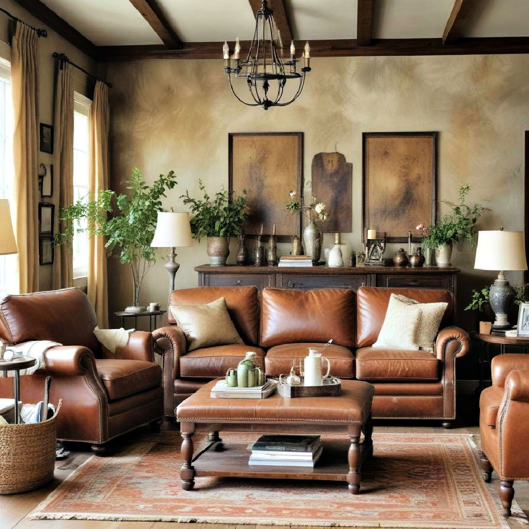 choose distressed leather furniture