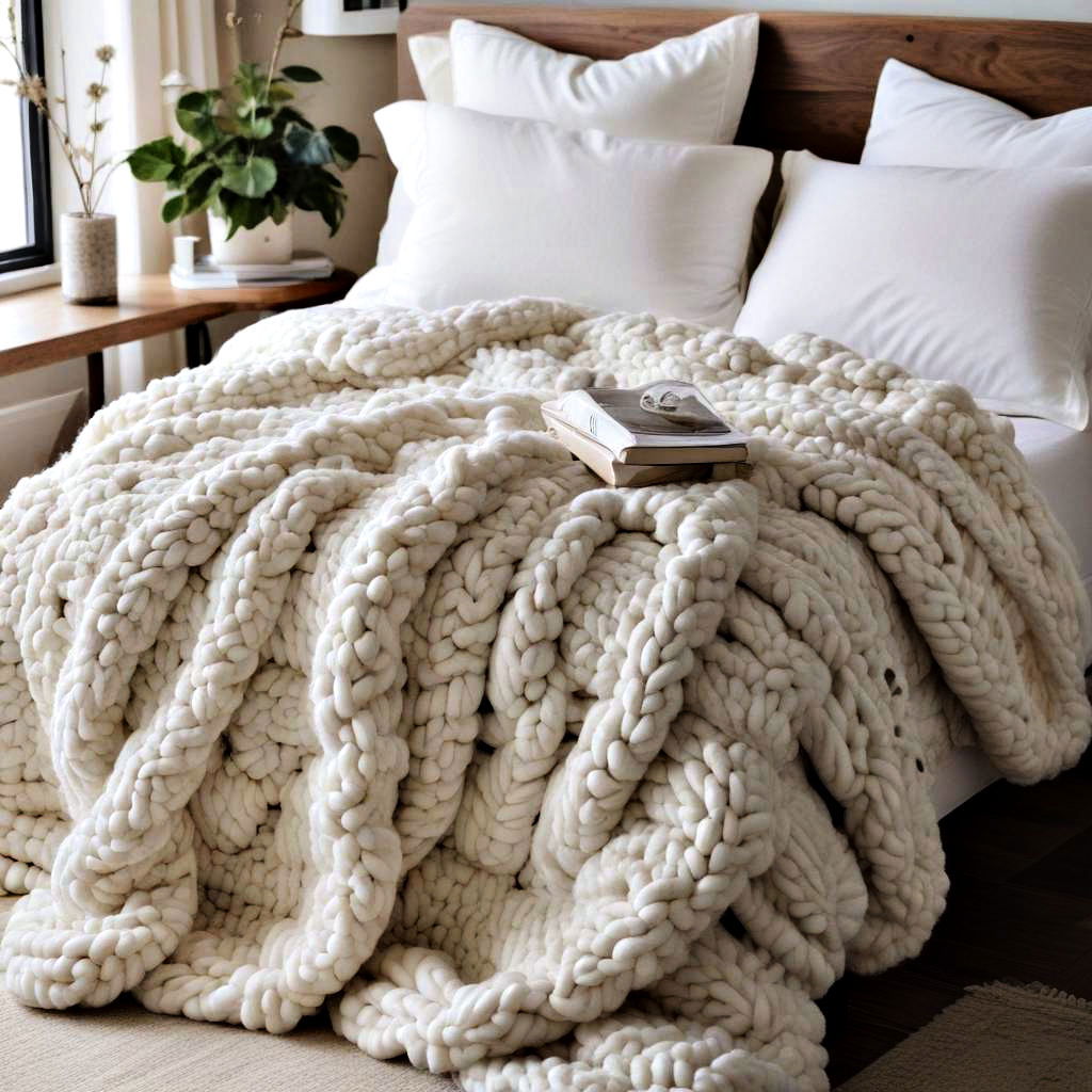 chunky knit blankets