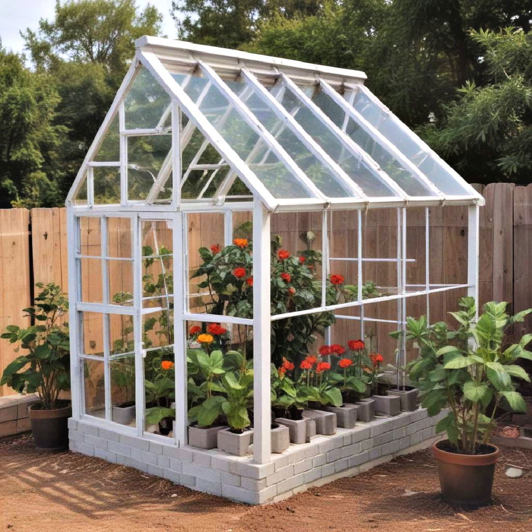 cinder block greenhouse