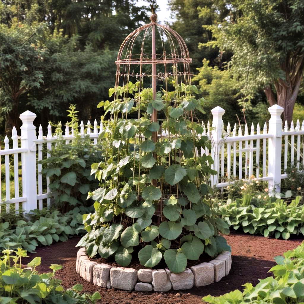 circular obelisk trellis