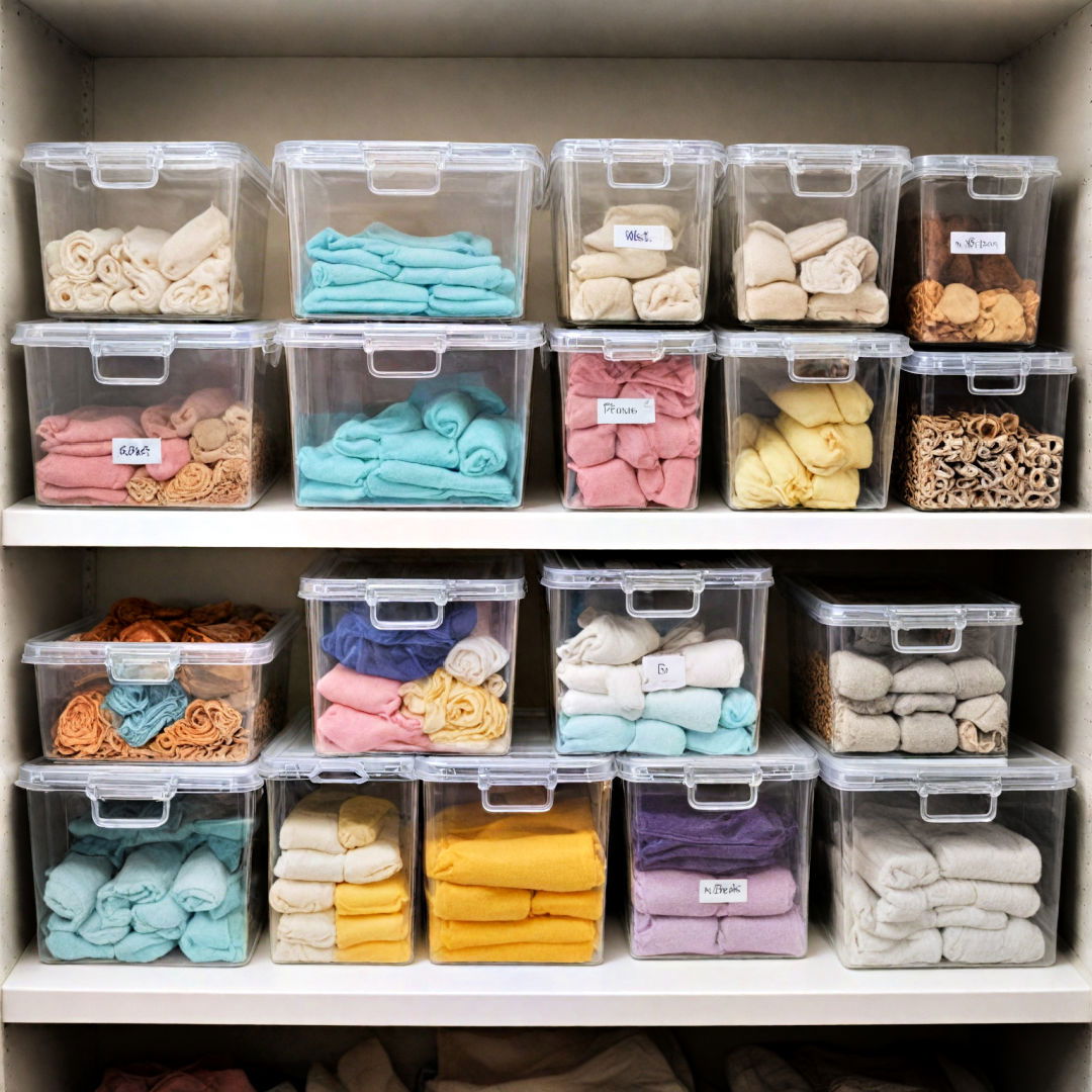 clear storage bins