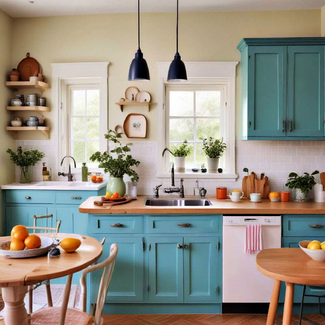 colorful cabinets