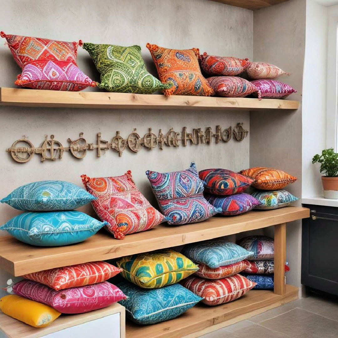 colorful cushions