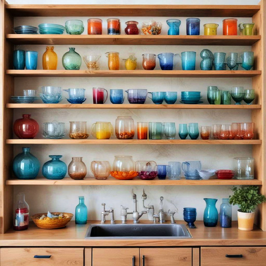 colorful glassware