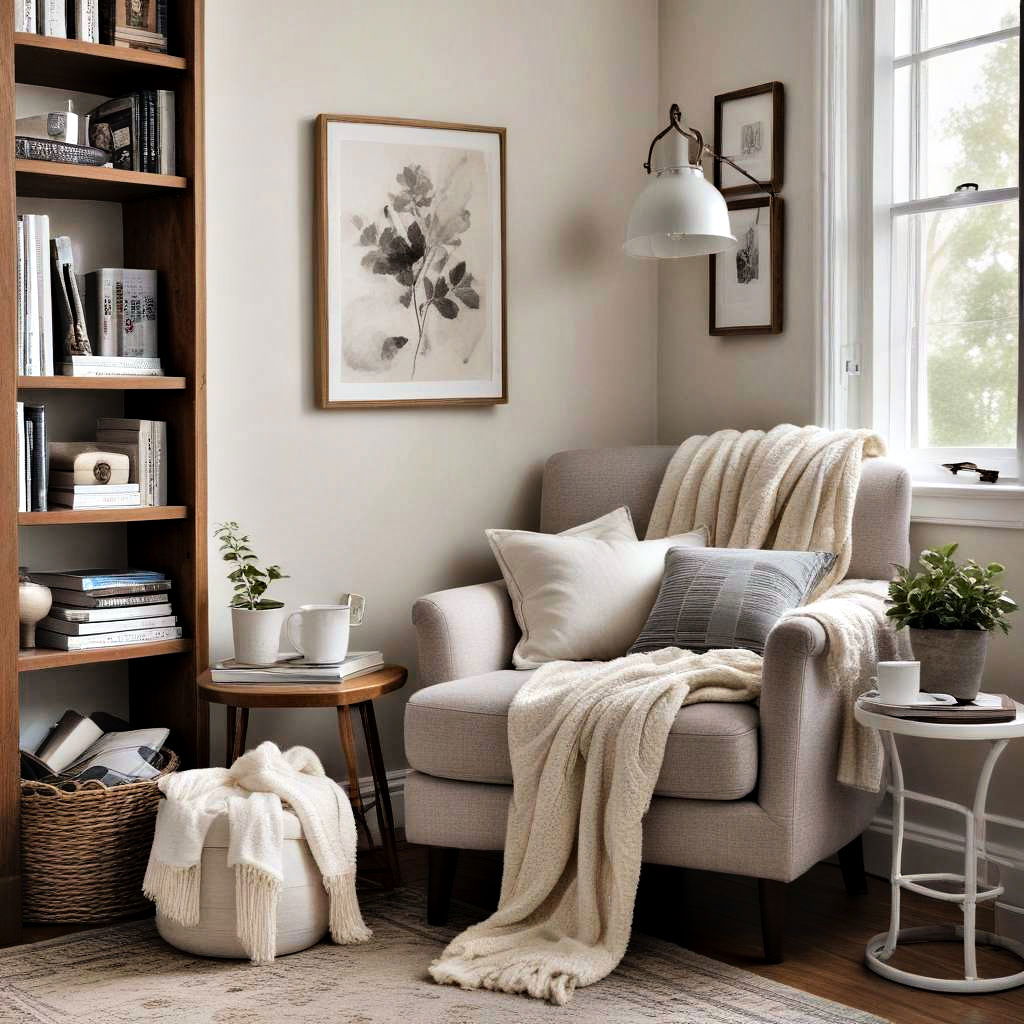 comfy reading nook