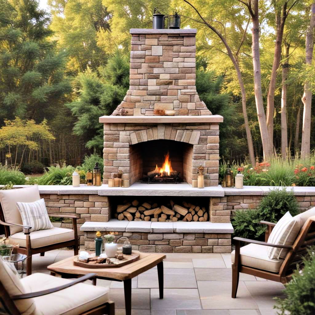 construct an outdoor fireplace