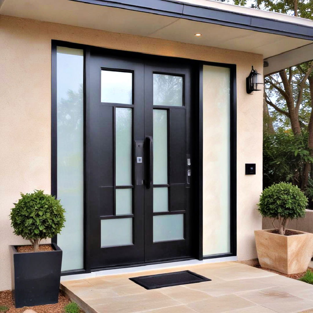 contemporary aluminum door