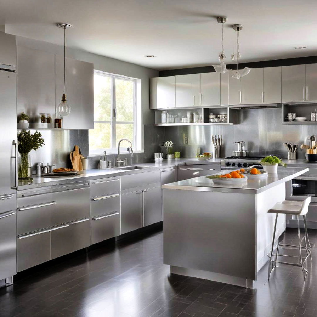 cool silver reflections kitchen color