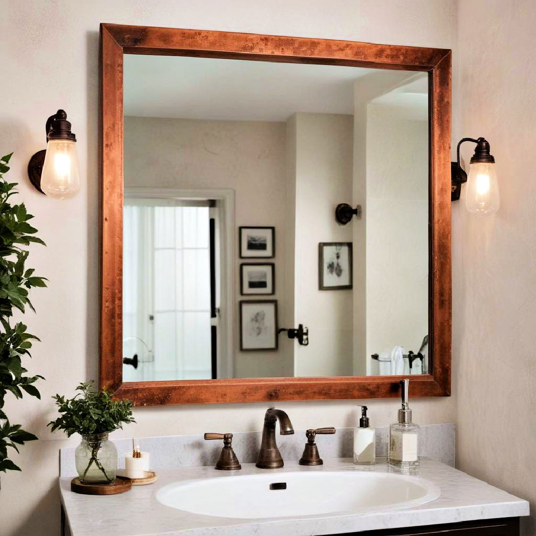 copper framed mirrors